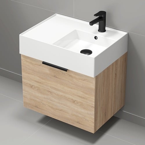 Floating Small Bathroom Vanity, Modern, 24 Inch Nameeks DERIN566